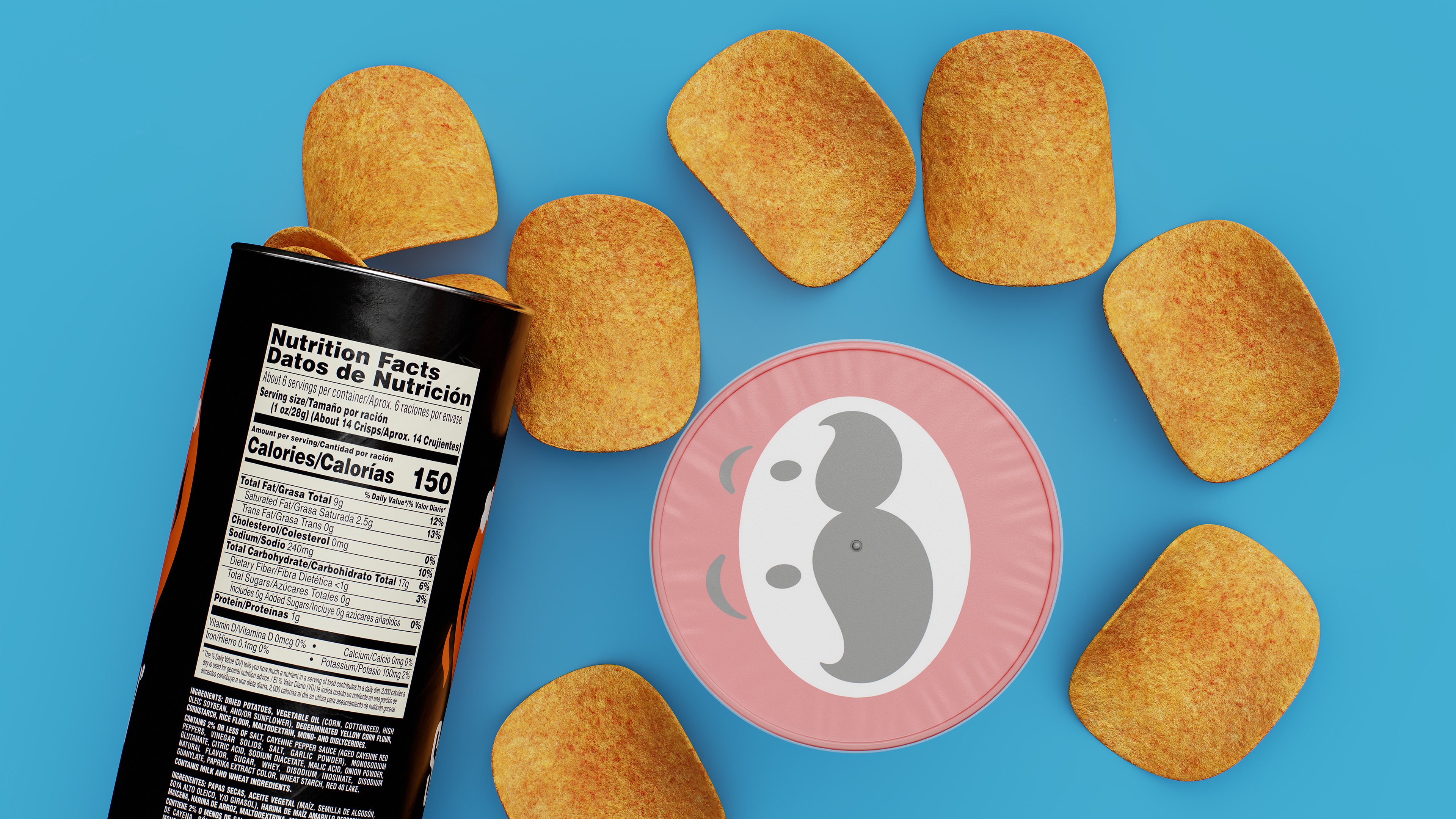 Pringles Scorchin - Buffalo Low-poly 3D model_9