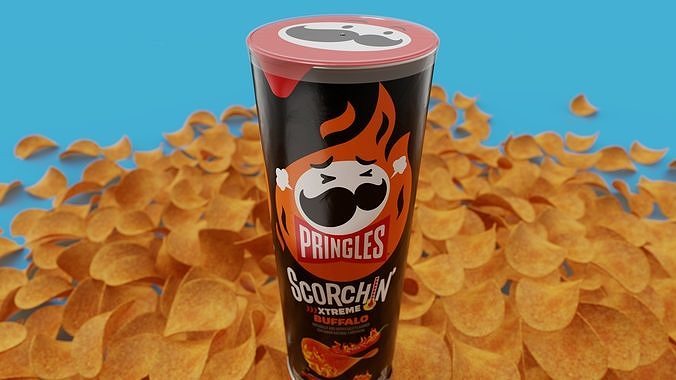 Pringles Scorchin - Buffalo Low-poly 3D model 3