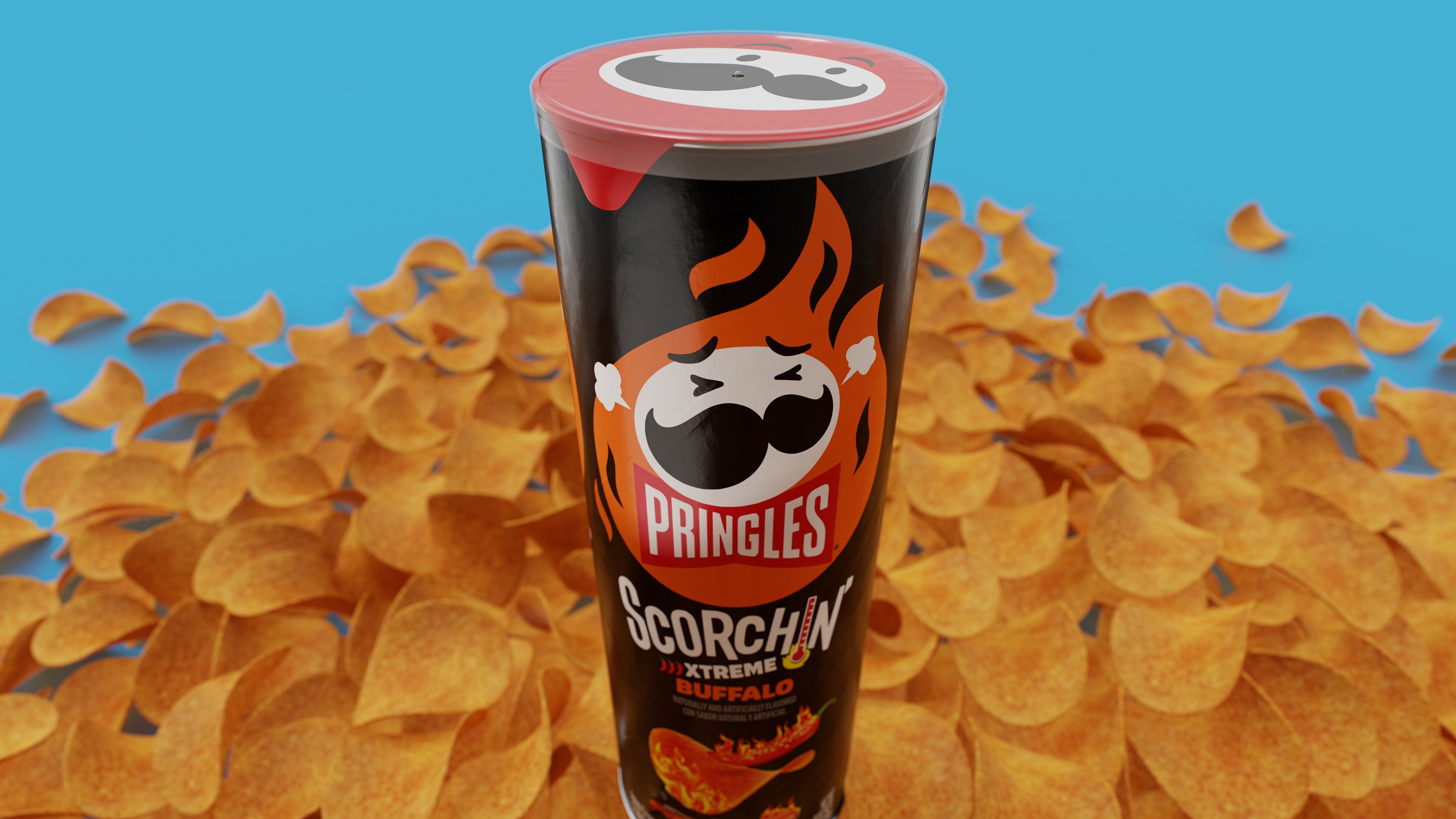 Pringles Scorchin - Buffalo Low-poly 3D model_2