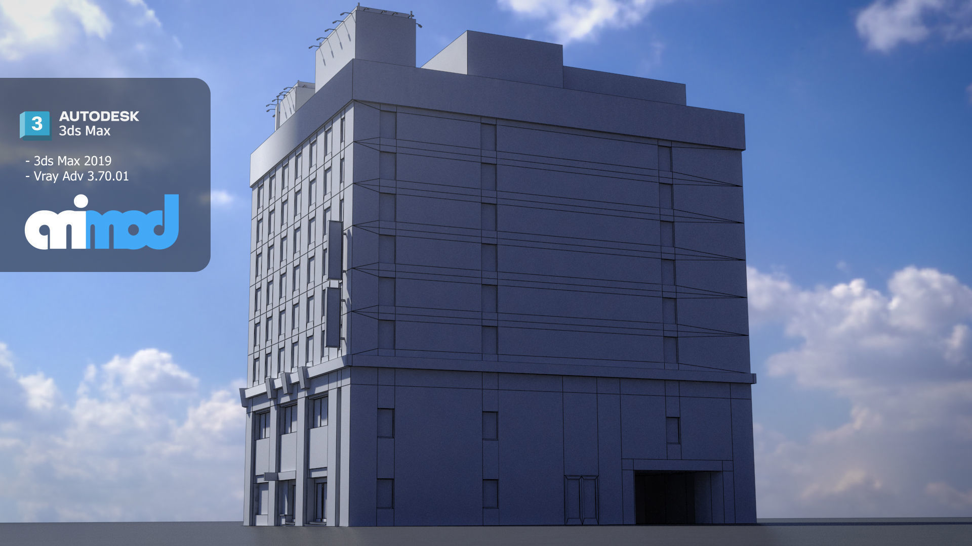 Japanese Building 0005 3D model_7