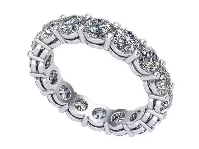 Round Diamond Eternity Band