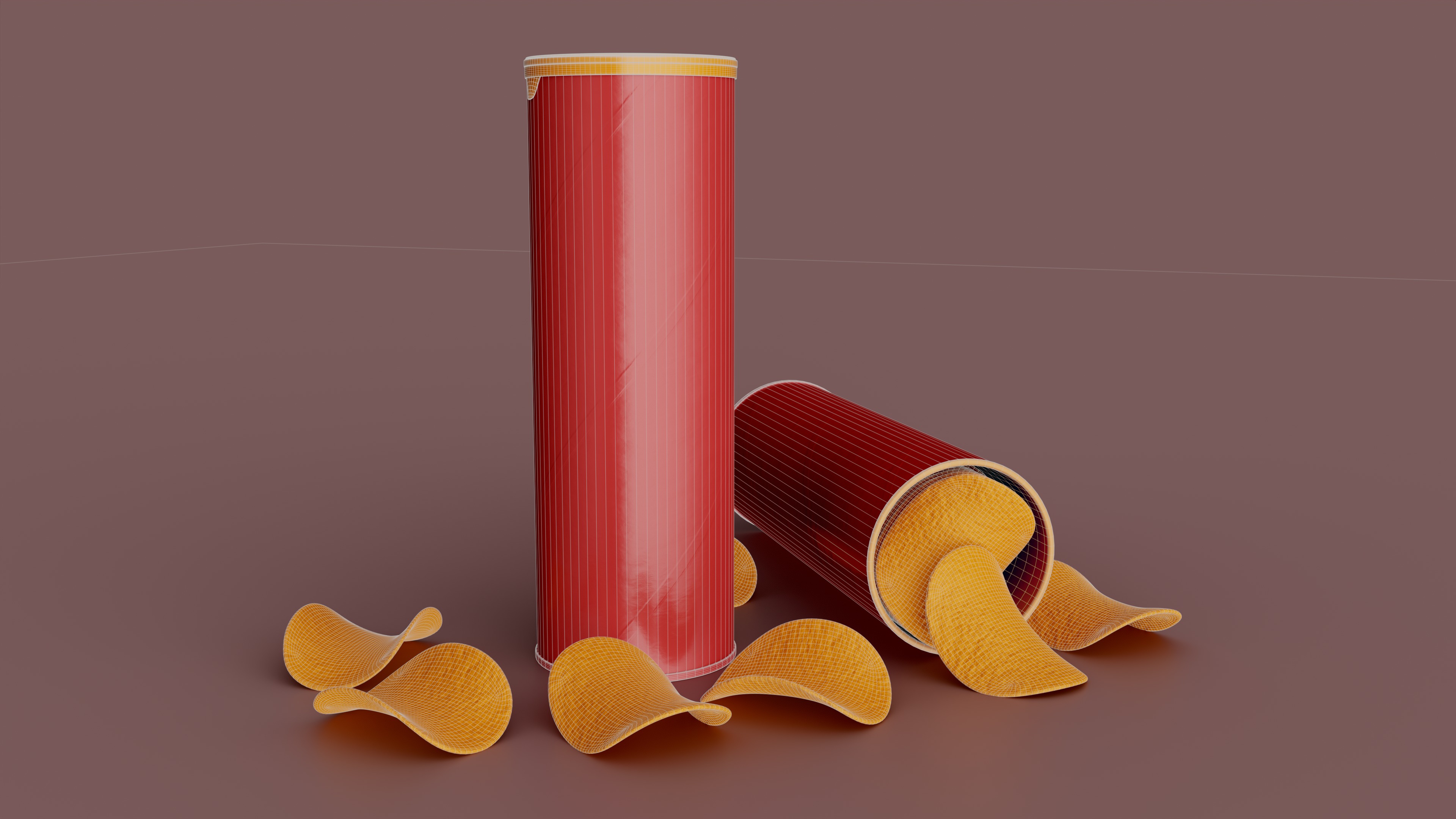 Pringles Scorchin - Cheddar Low-poly 3D model_18