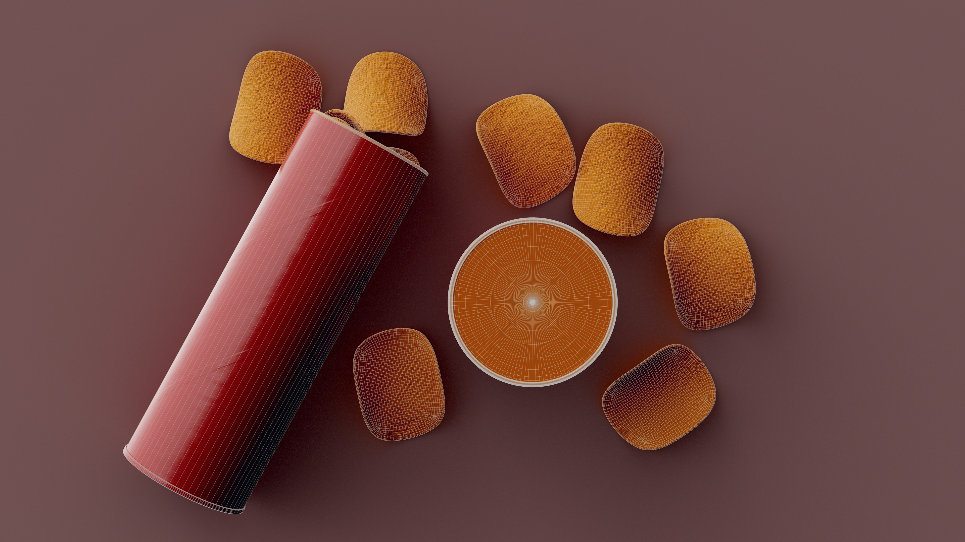 Pringles Scorchin - Cheddar Low-poly 3D model_21