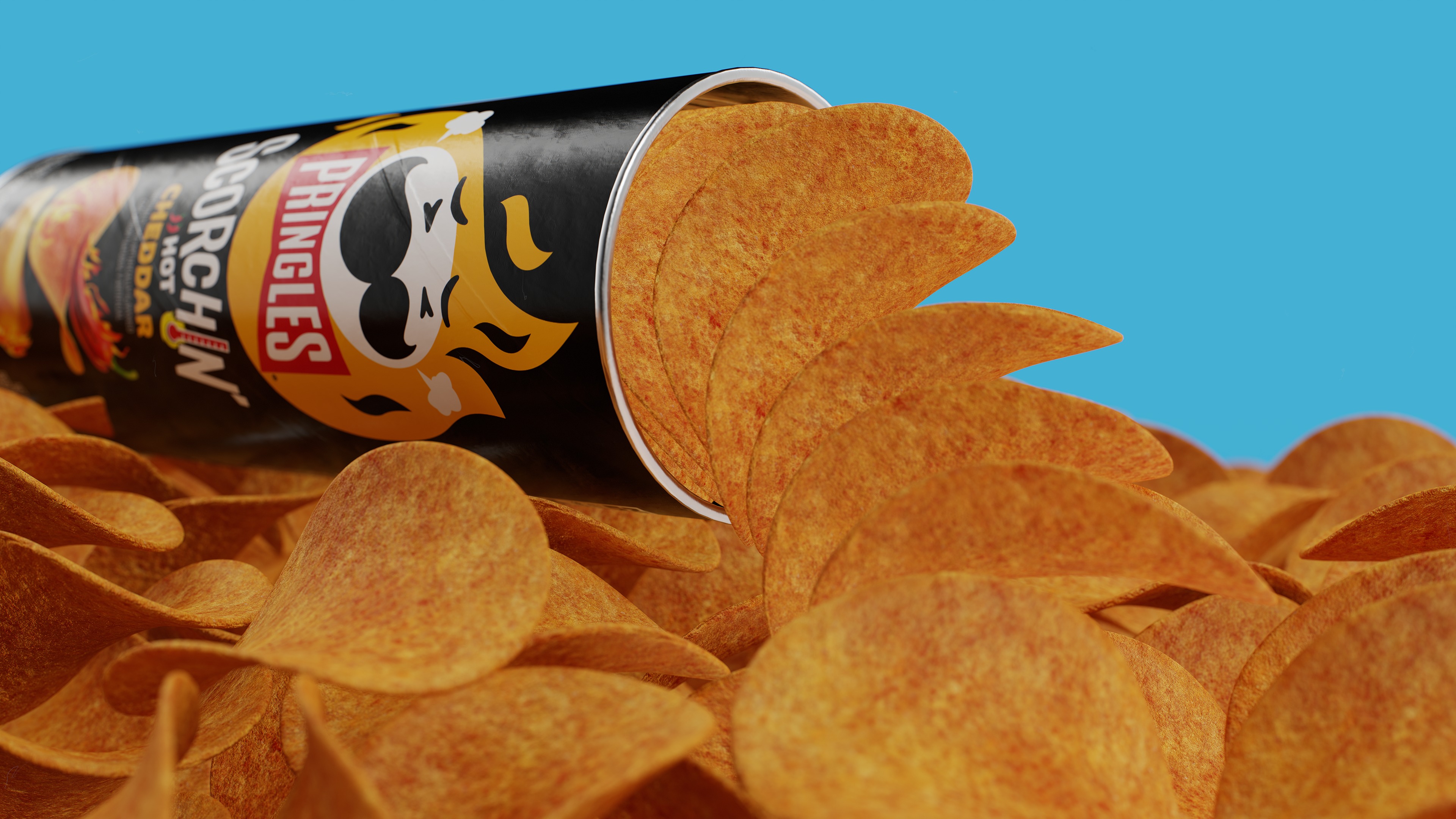 Pringles Scorchin - Cheddar Low-poly 3D model_7