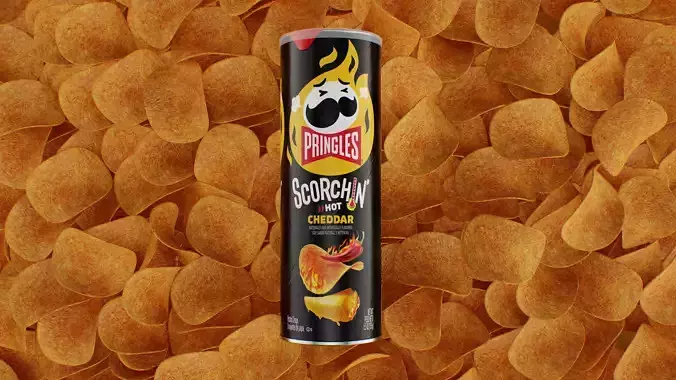 Pringles Scorchin - Cheddar Low-poly 3D model
