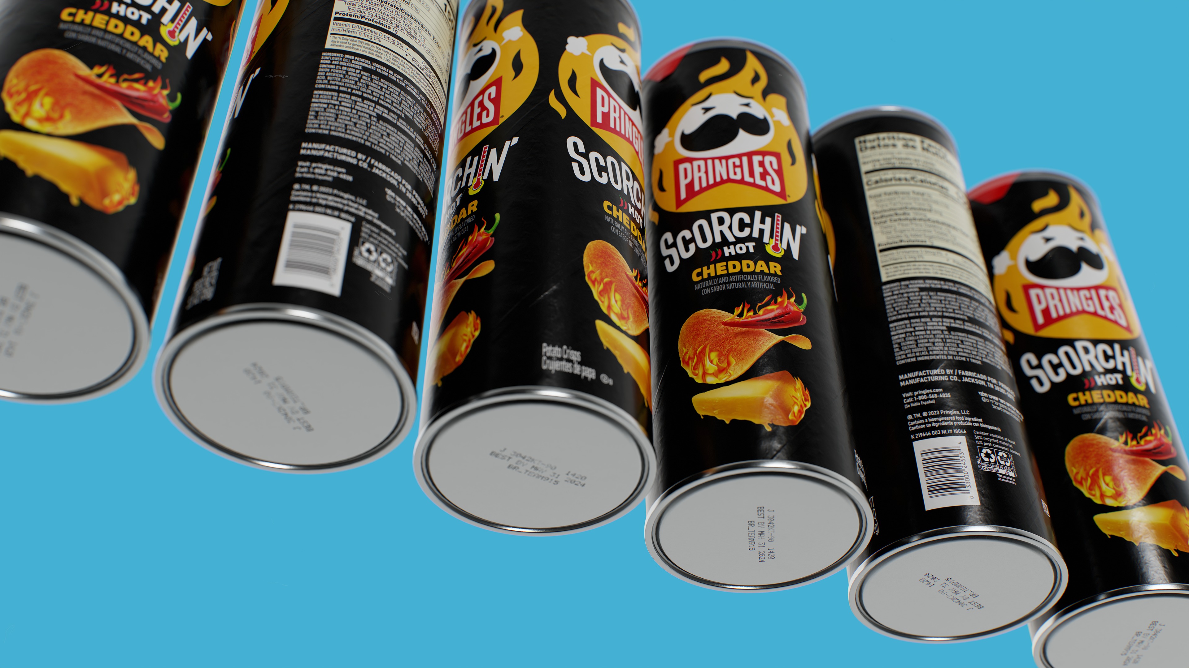 Pringles Scorchin - Cheddar Low-poly 3D model_11