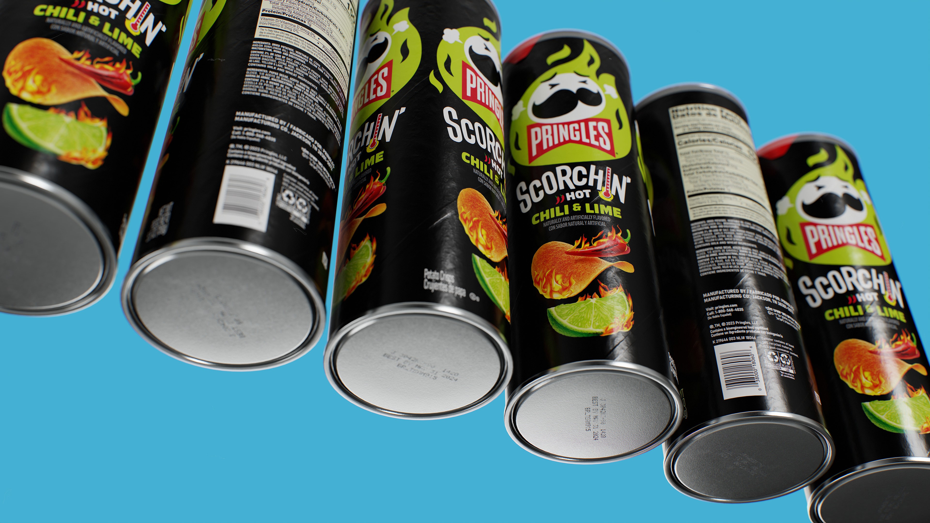 Pringles Scorchin - Chili and Lime Low-poly 3D model_11