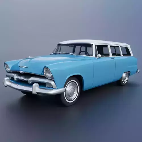 Plymouth Plaza 2 Door Suburban 1955 3D print model