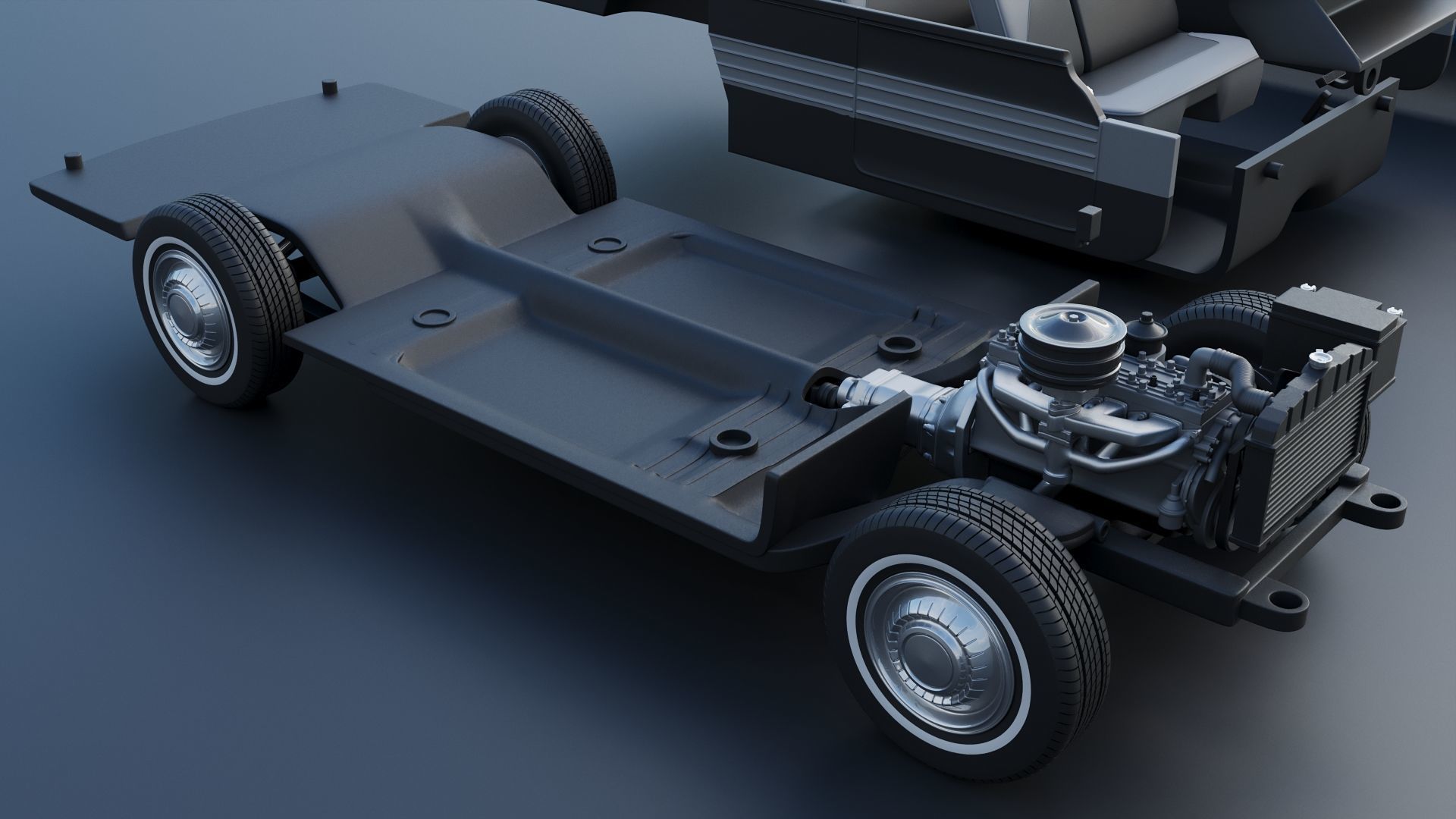 Plymouth Plaza 2 Door Suburban 1955 3D print model_25