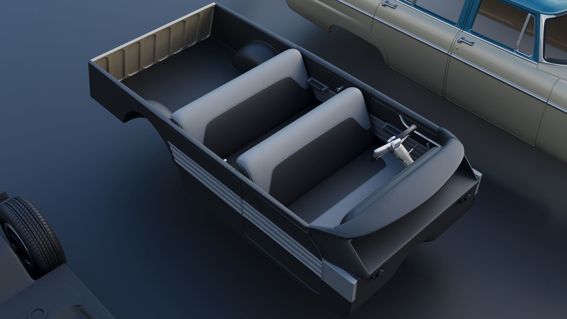 Plymouth Belvedere 4 Door Suburban 1955 3D print model_23