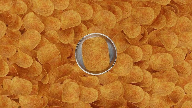 Pringles Scorchin - Sour Cream and Onion Low-poly 3D model 6
