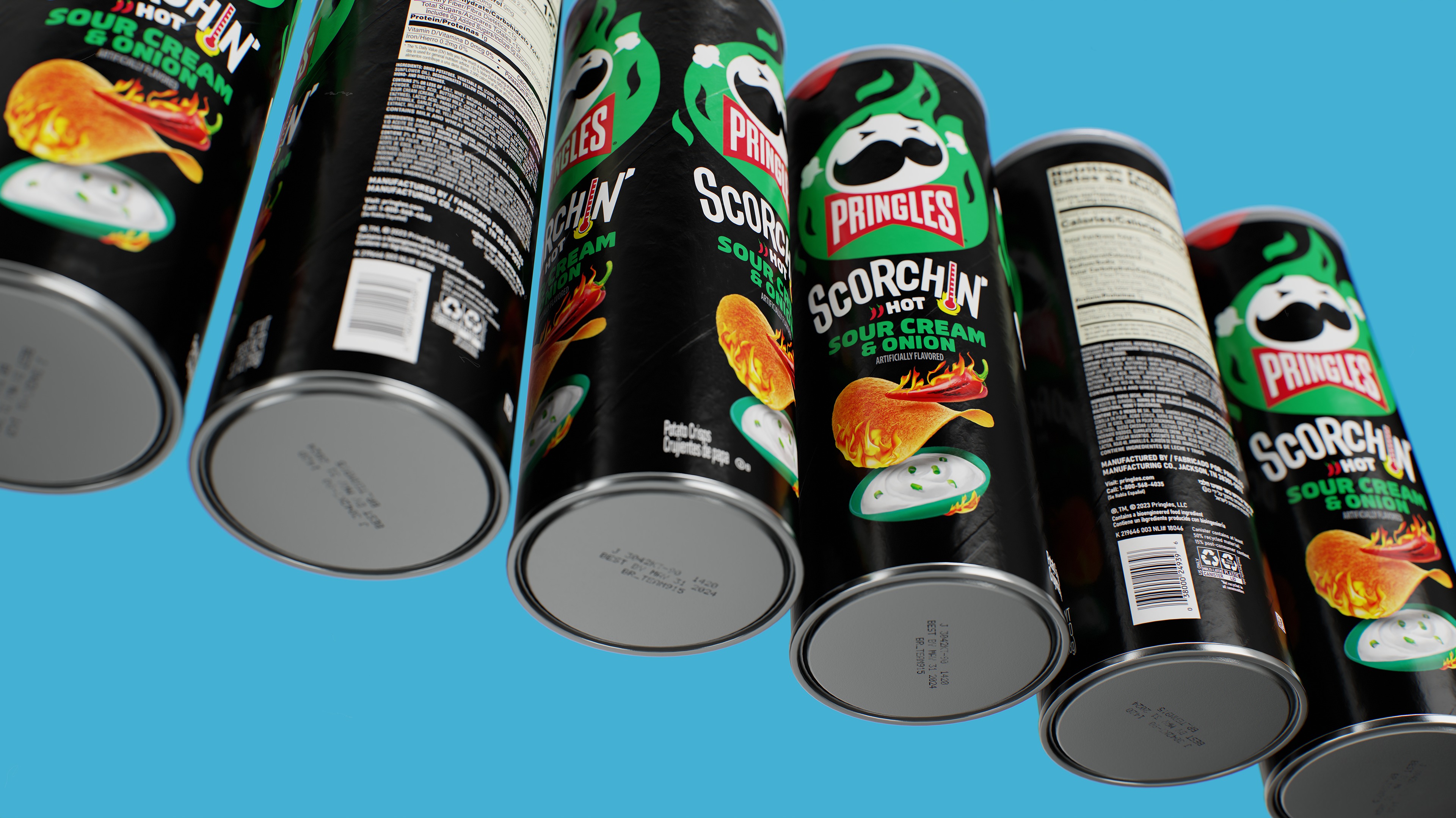 Pringles Scorchin - Sour Cream and Onion Low-poly 3D model_11