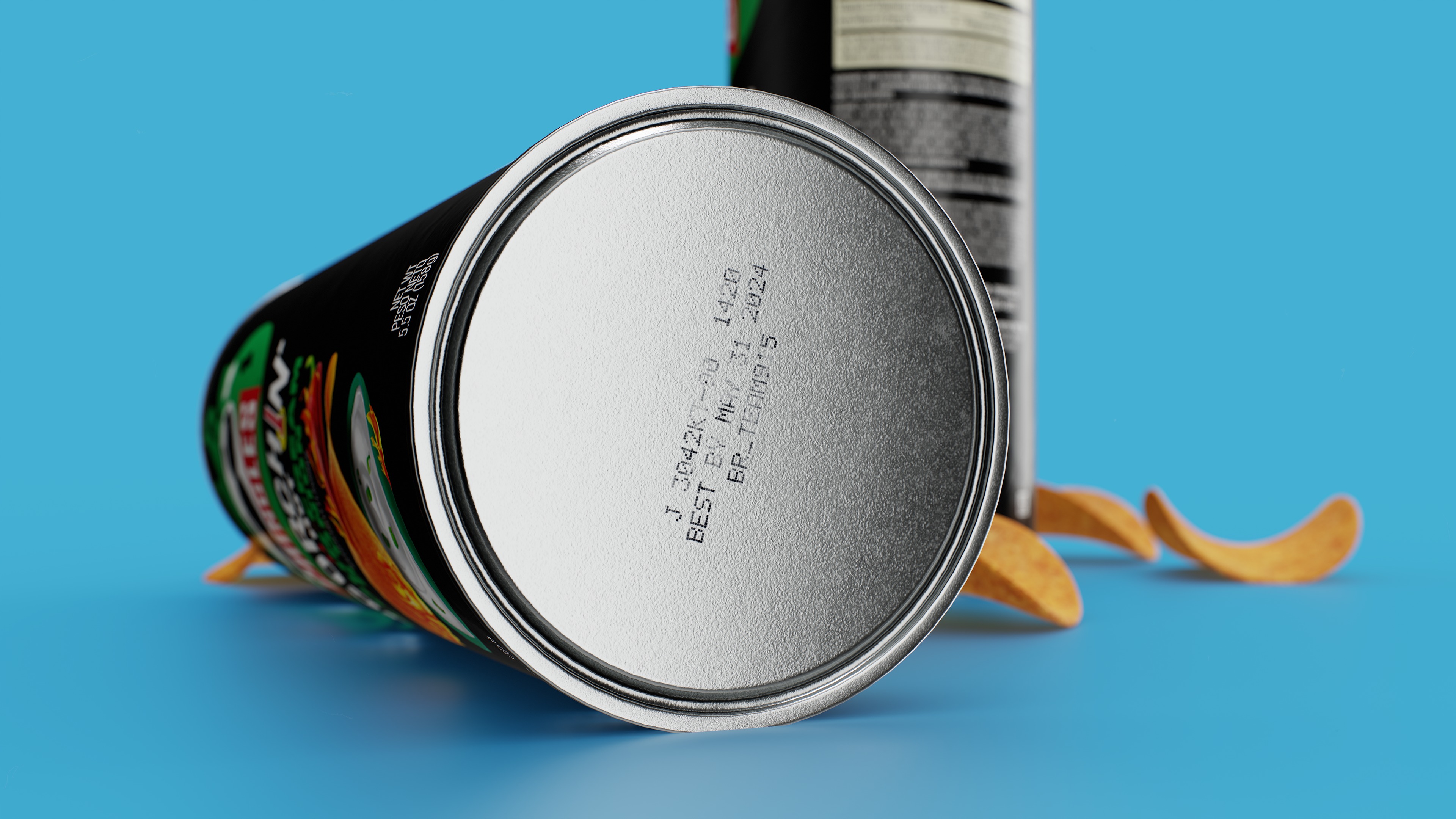 Pringles Scorchin - Sour Cream and Onion Low-poly 3D model_10