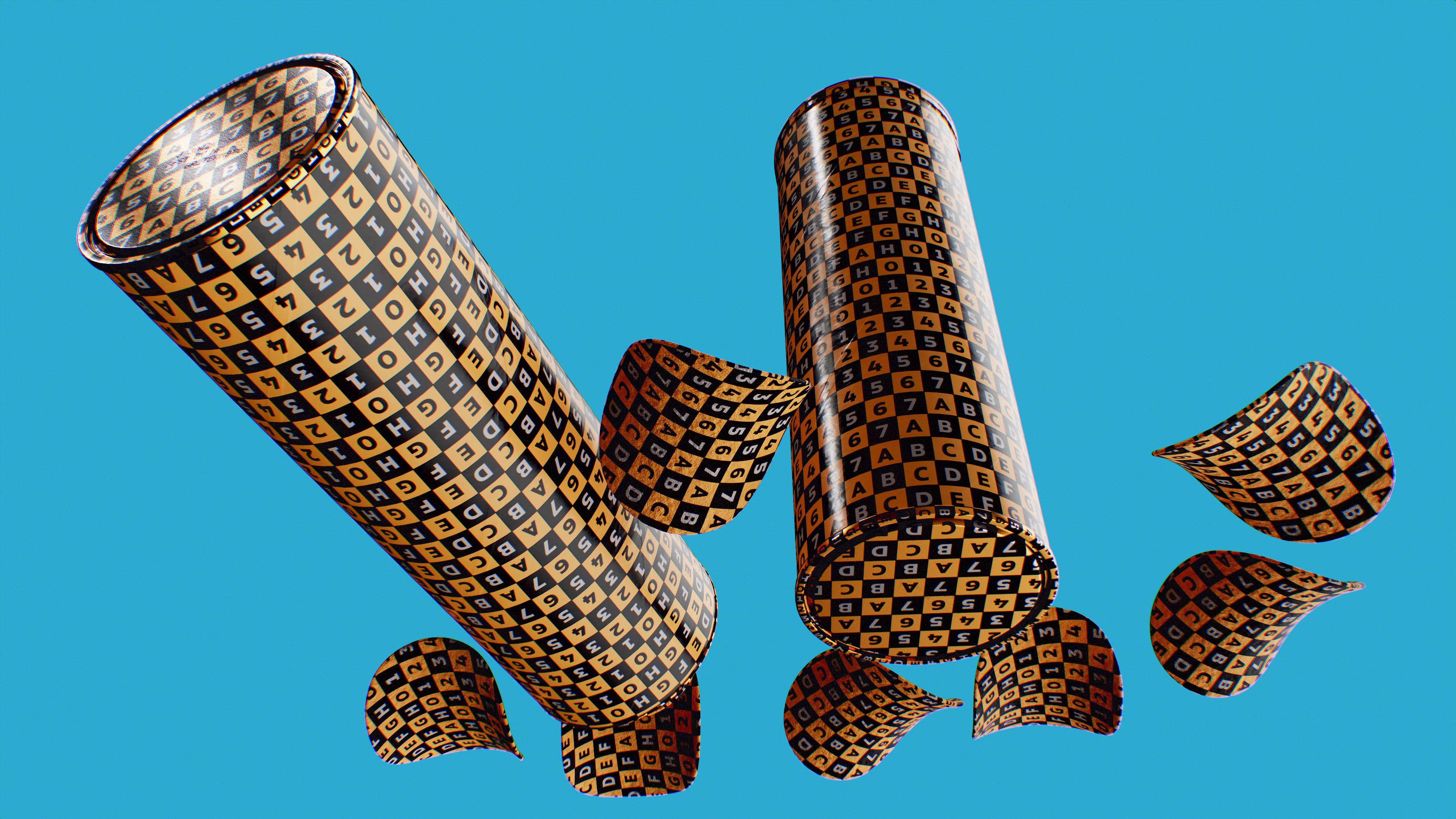 Pringles Scorchin - Sour Cream and Onion Low-poly 3D model_12