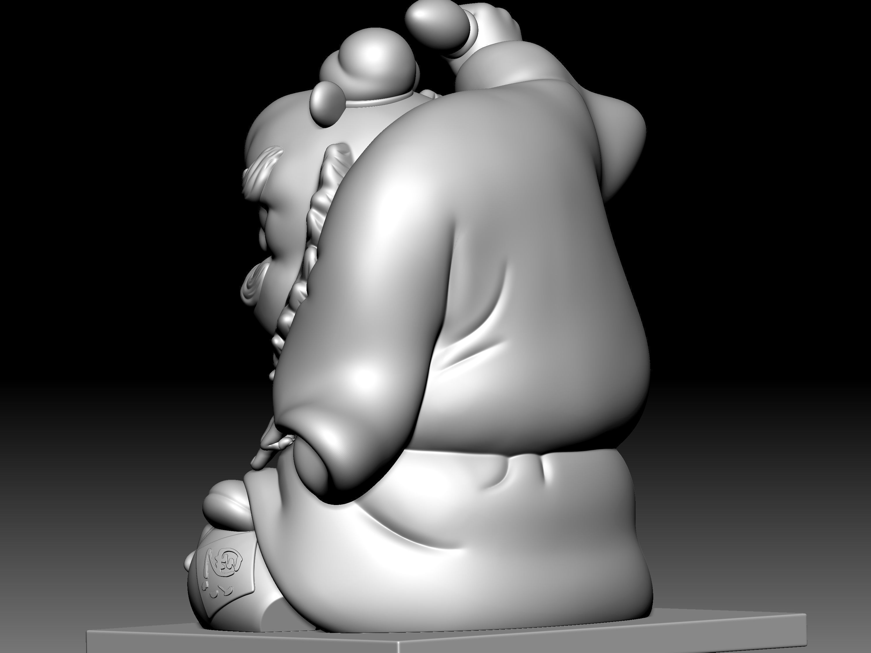 Zhong-Kui Statue 3D model_5