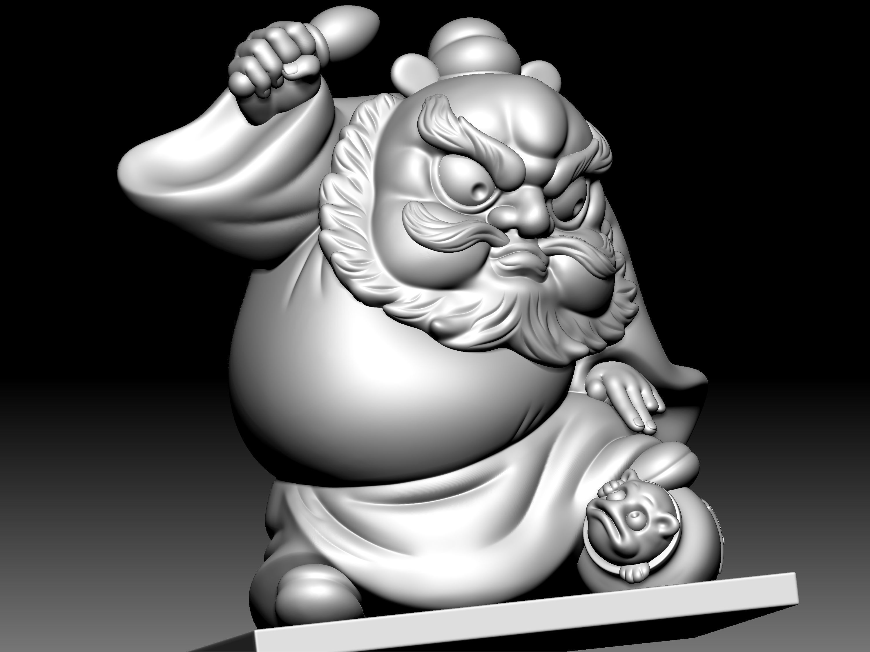 Zhong-Kui Statue 3D model_11