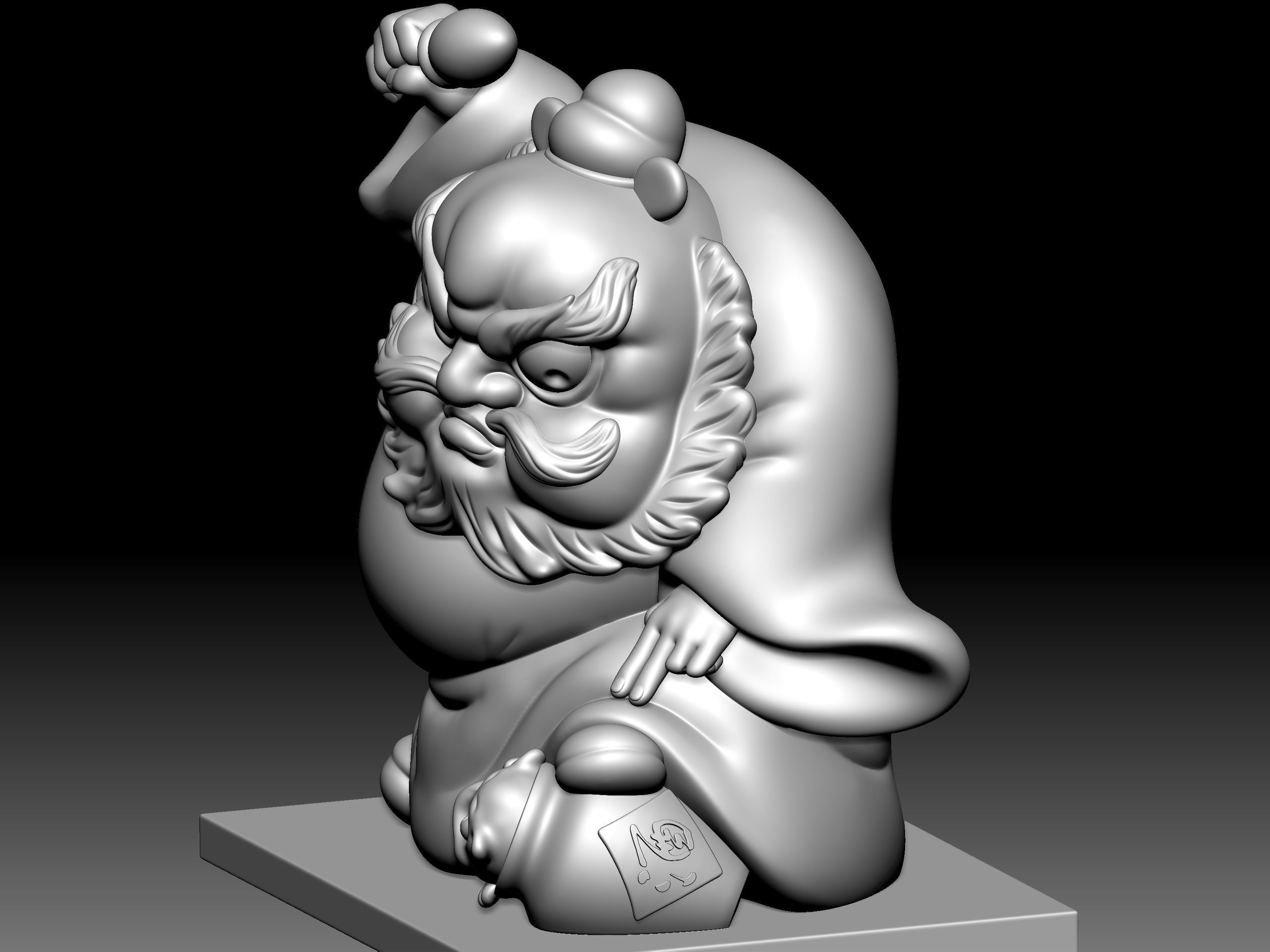 Zhong-Kui Statue 3D model_13