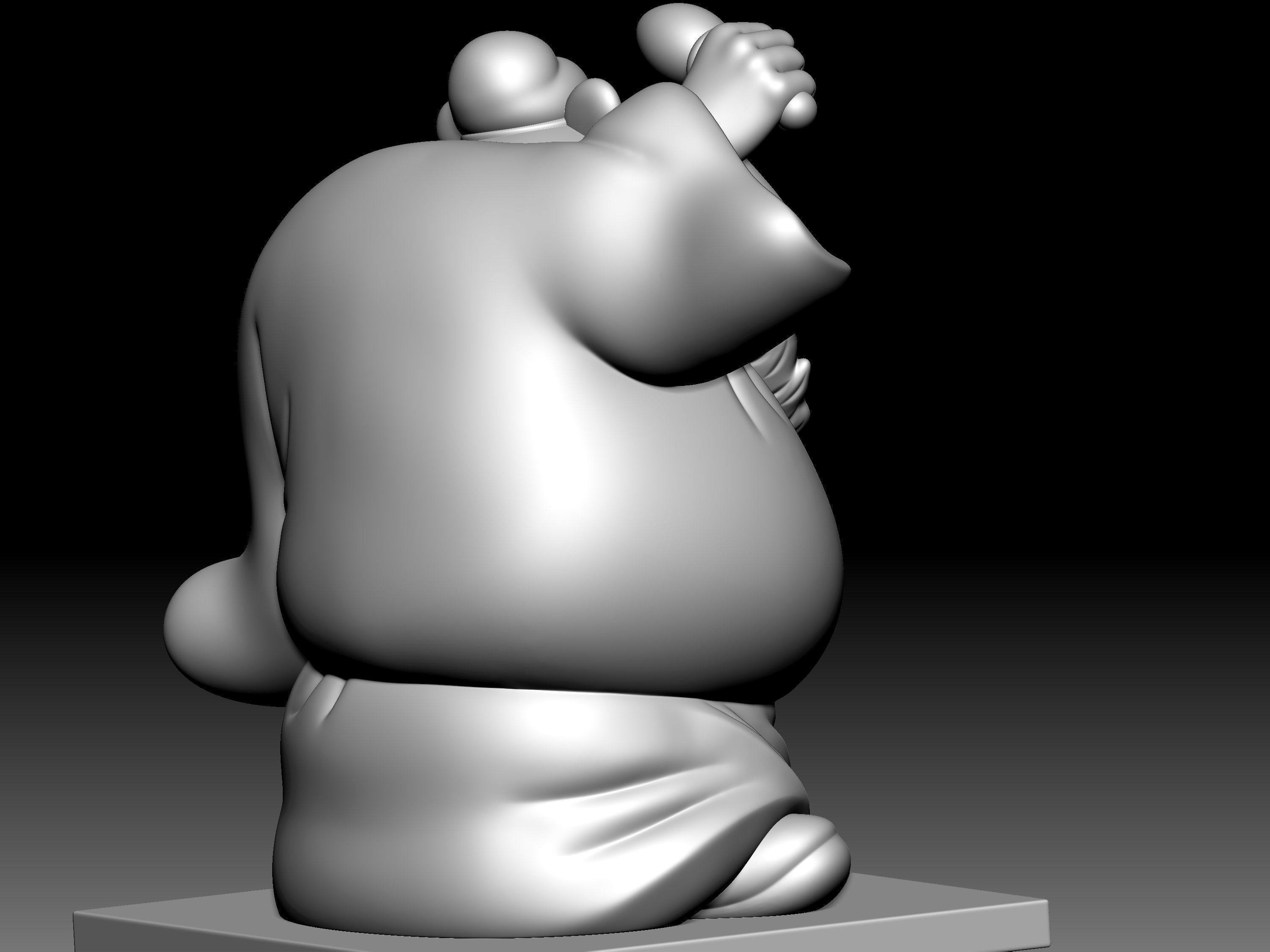 Zhong-Kui Statue 3D model_7