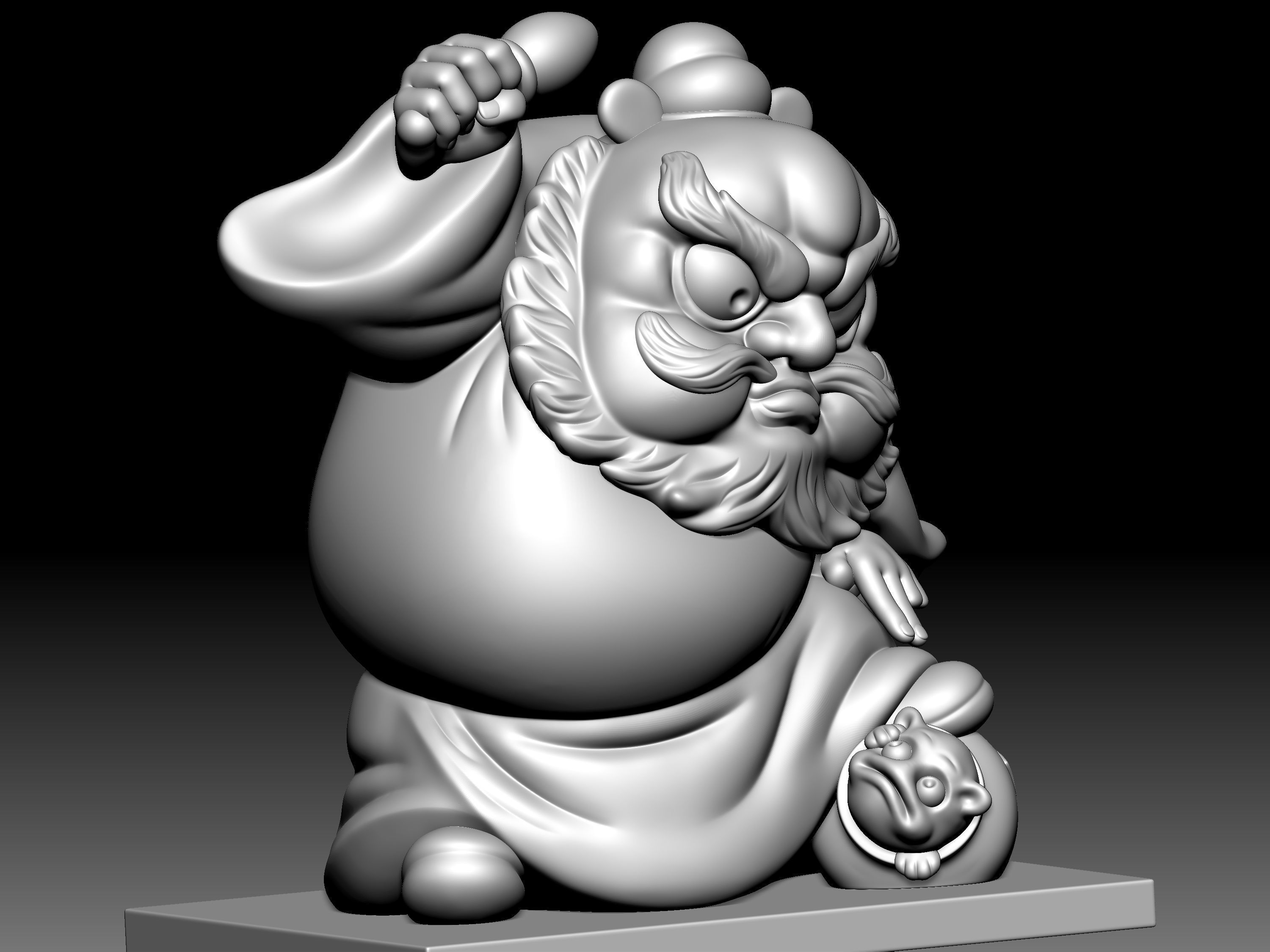 Zhong-Kui Statue 3D model_9