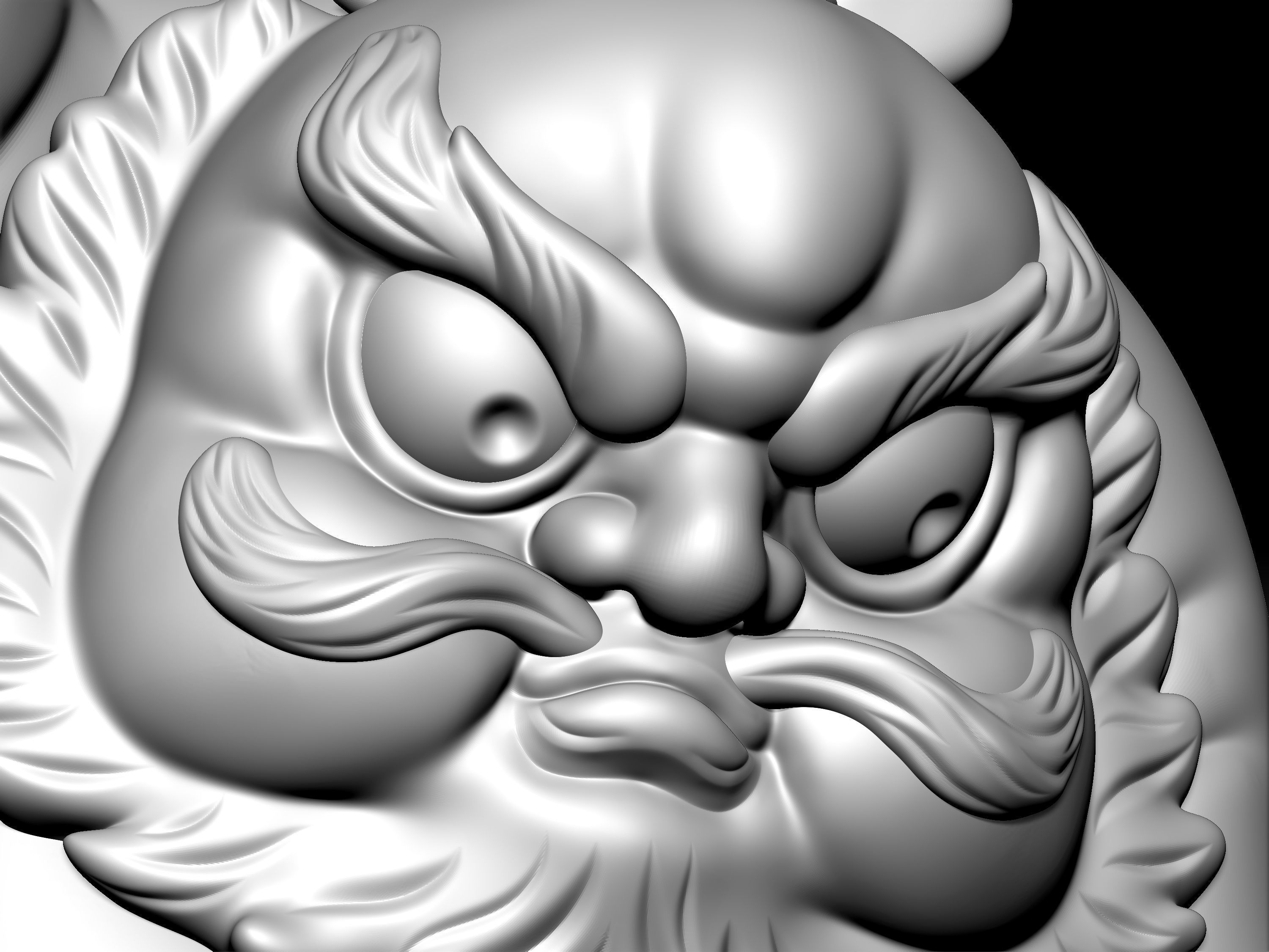 Zhong-Kui Statue 3D model_12