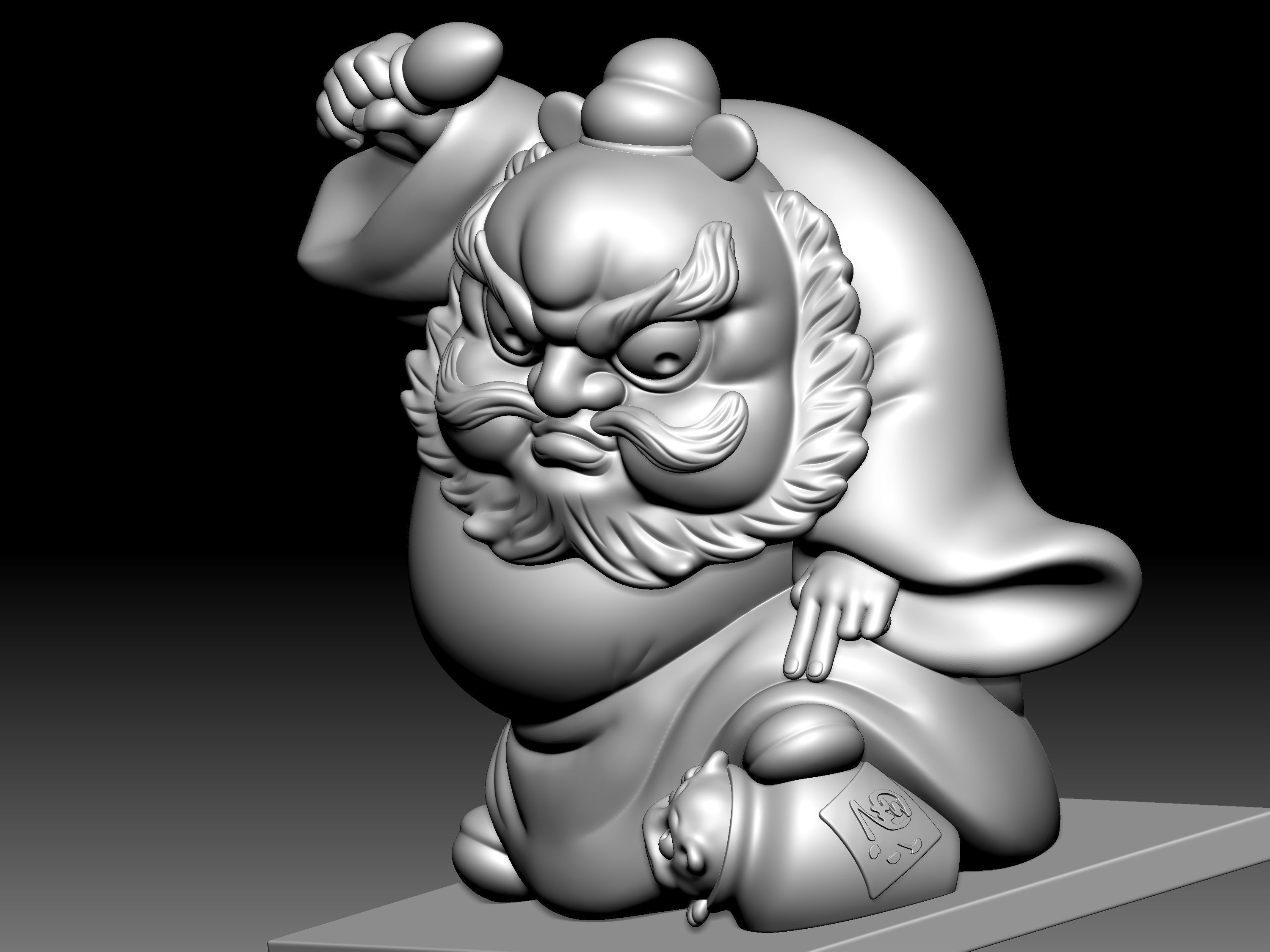 Zhong-Kui Statue 3D model_3