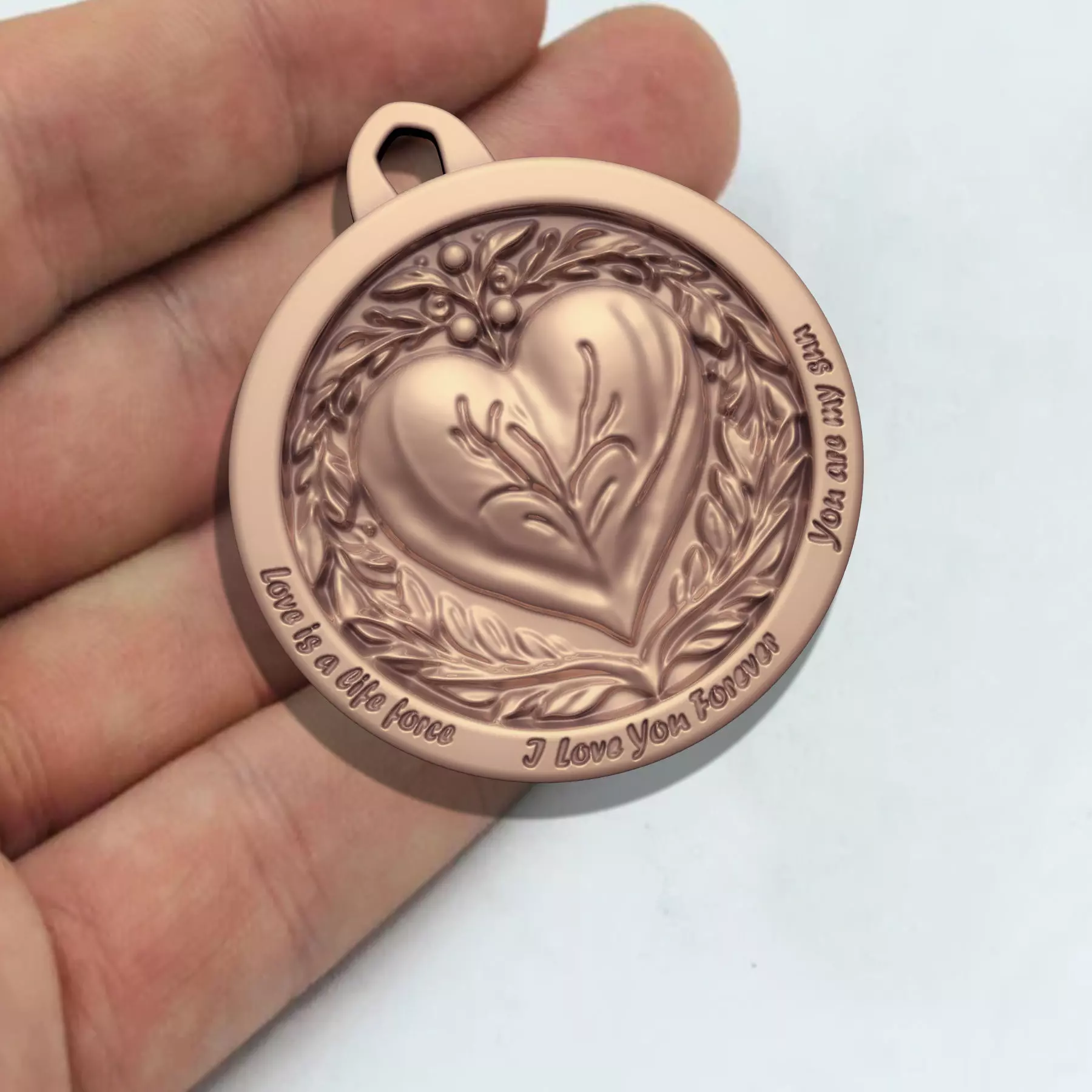 HEART LOVE PENDANT Free 3D print model