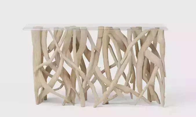 Teak Wood Console Table