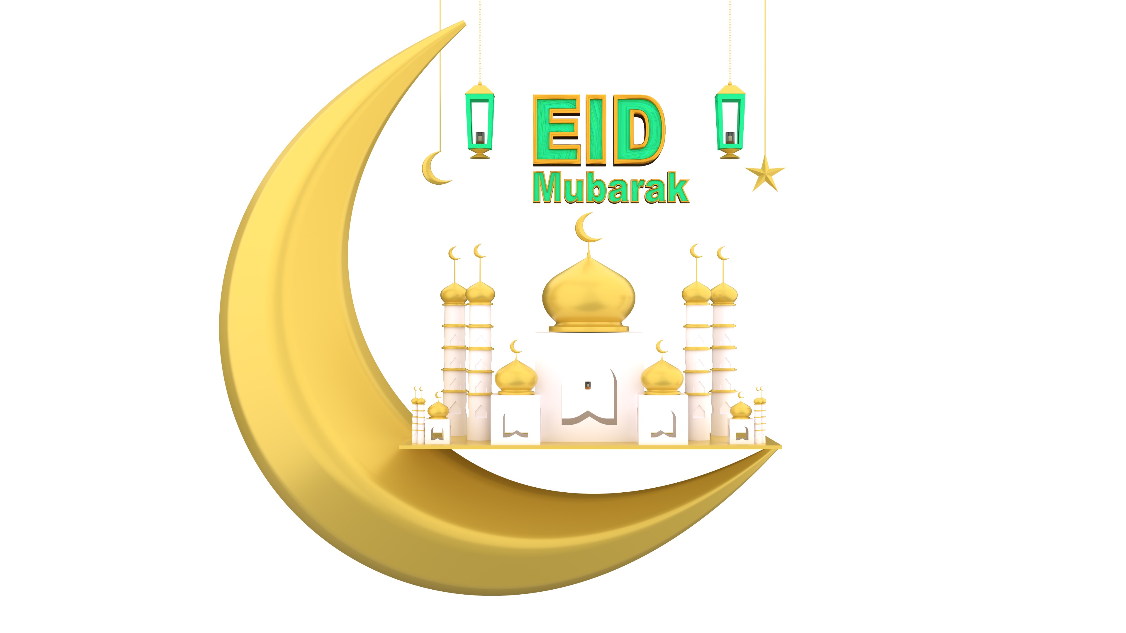 Ramadan Kareem 3d Icon Pack Low-poly 3D model_11