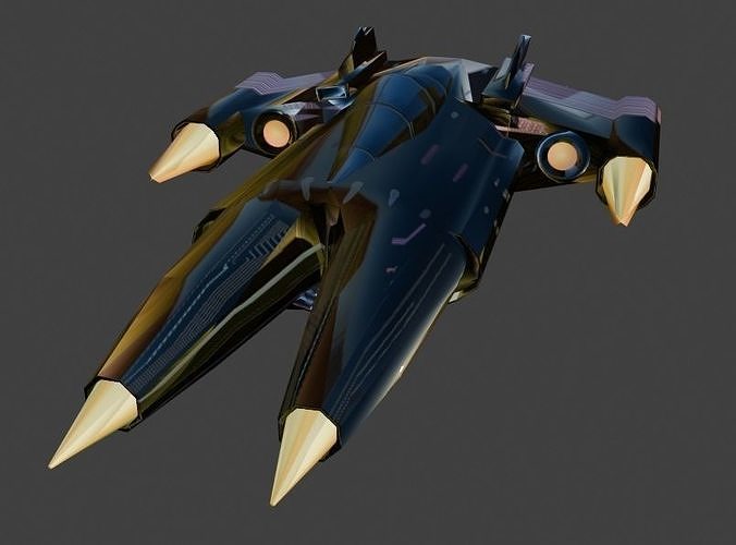 Space Fighter 38  Free low-poly 3D model