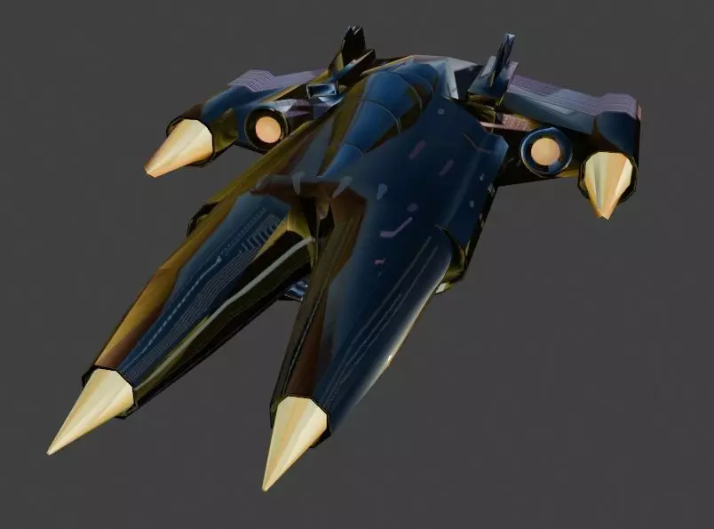 Space Fighter 38 Free low-poly 3D model