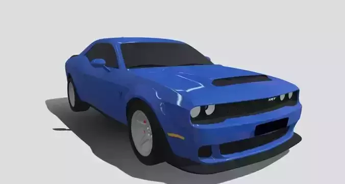 Dodge Challenger Widebody Low-poly 3D model
