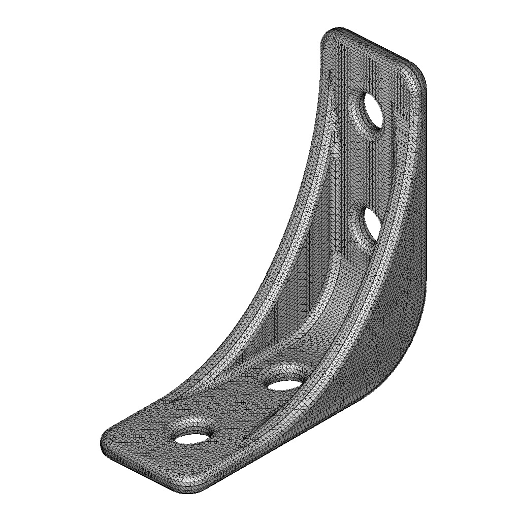 Plastic Shelf Bracket 3D print model_3