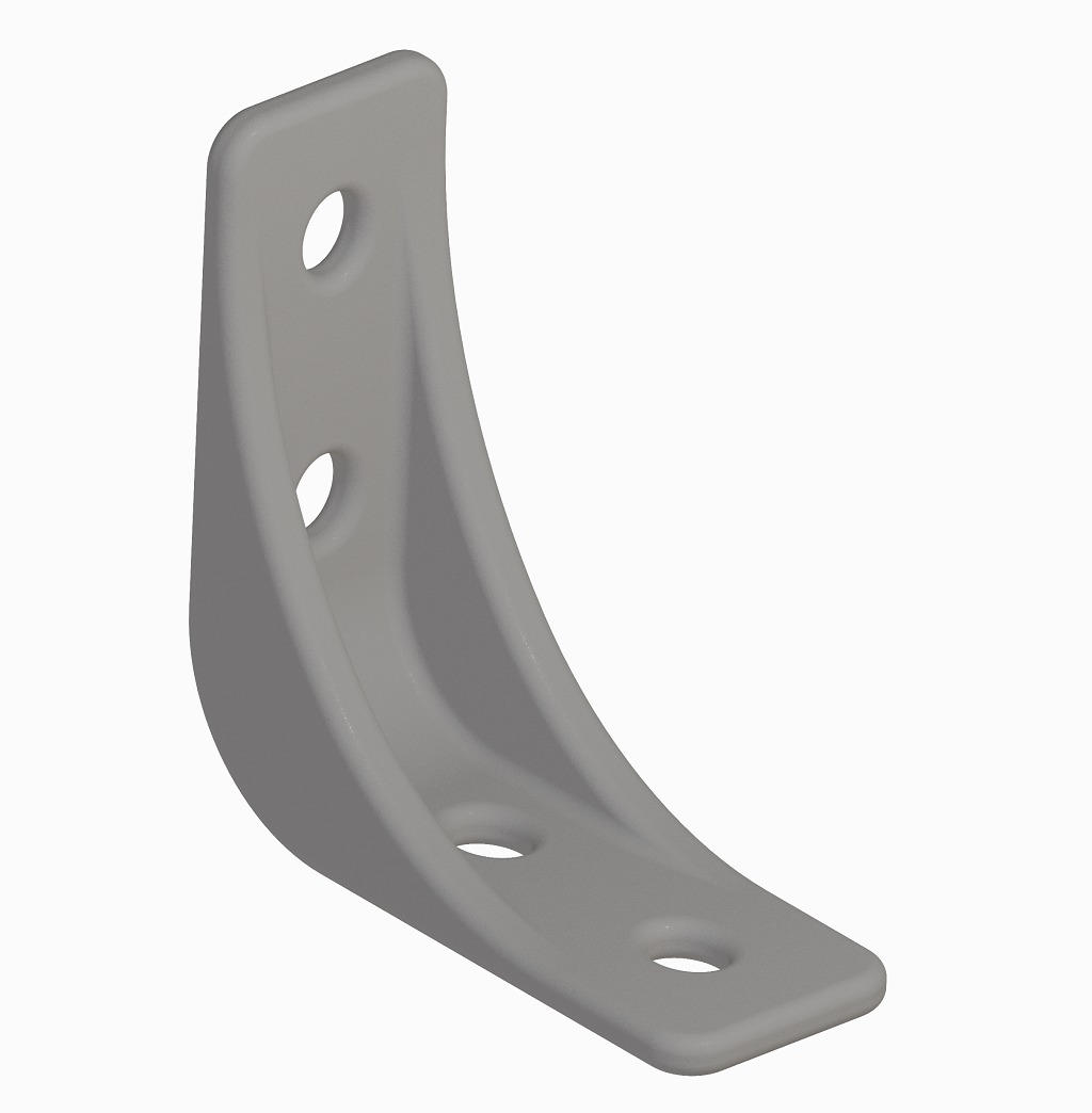 Plastic Shelf Bracket 3D print model_1