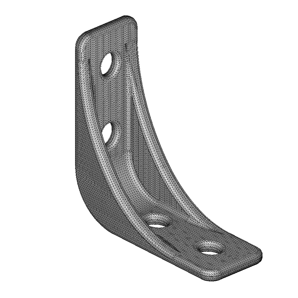 Plastic Shelf Bracket 3D print model_4