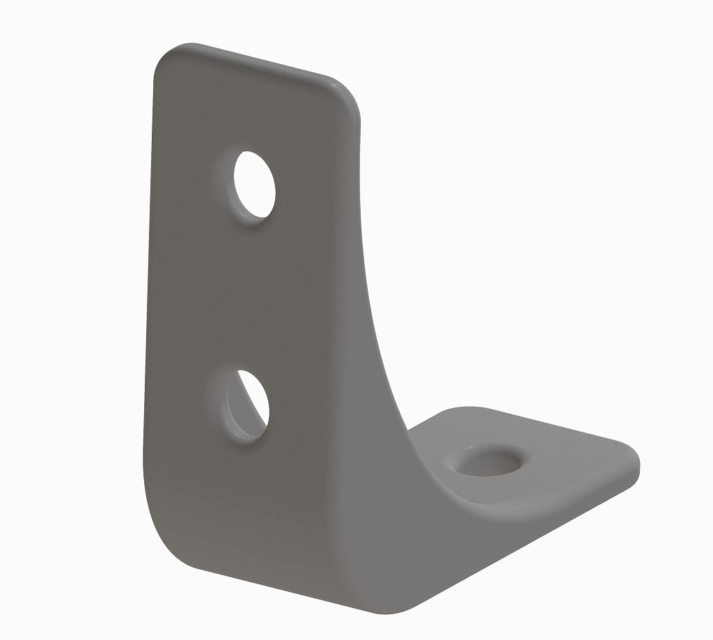 Plastic Shelf Bracket 3D print model_2