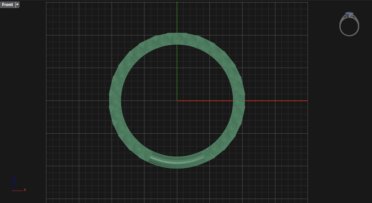 bead and cube ring N04 3D print model_7