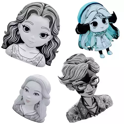 Anime Character Busts Collection - Decorative Series