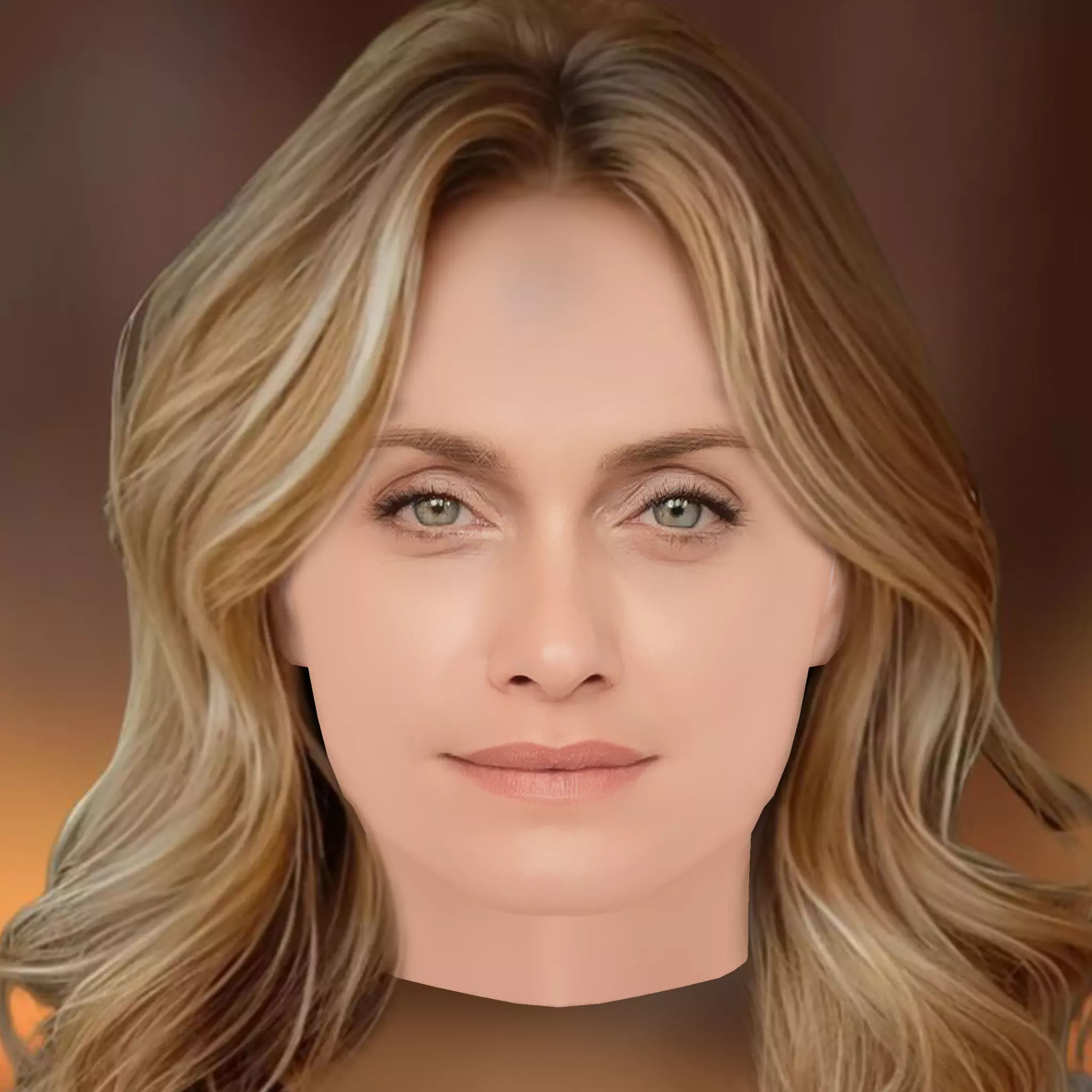 Amber Valletta Head - No Hair - Low poly head for game Low-poly 3D model