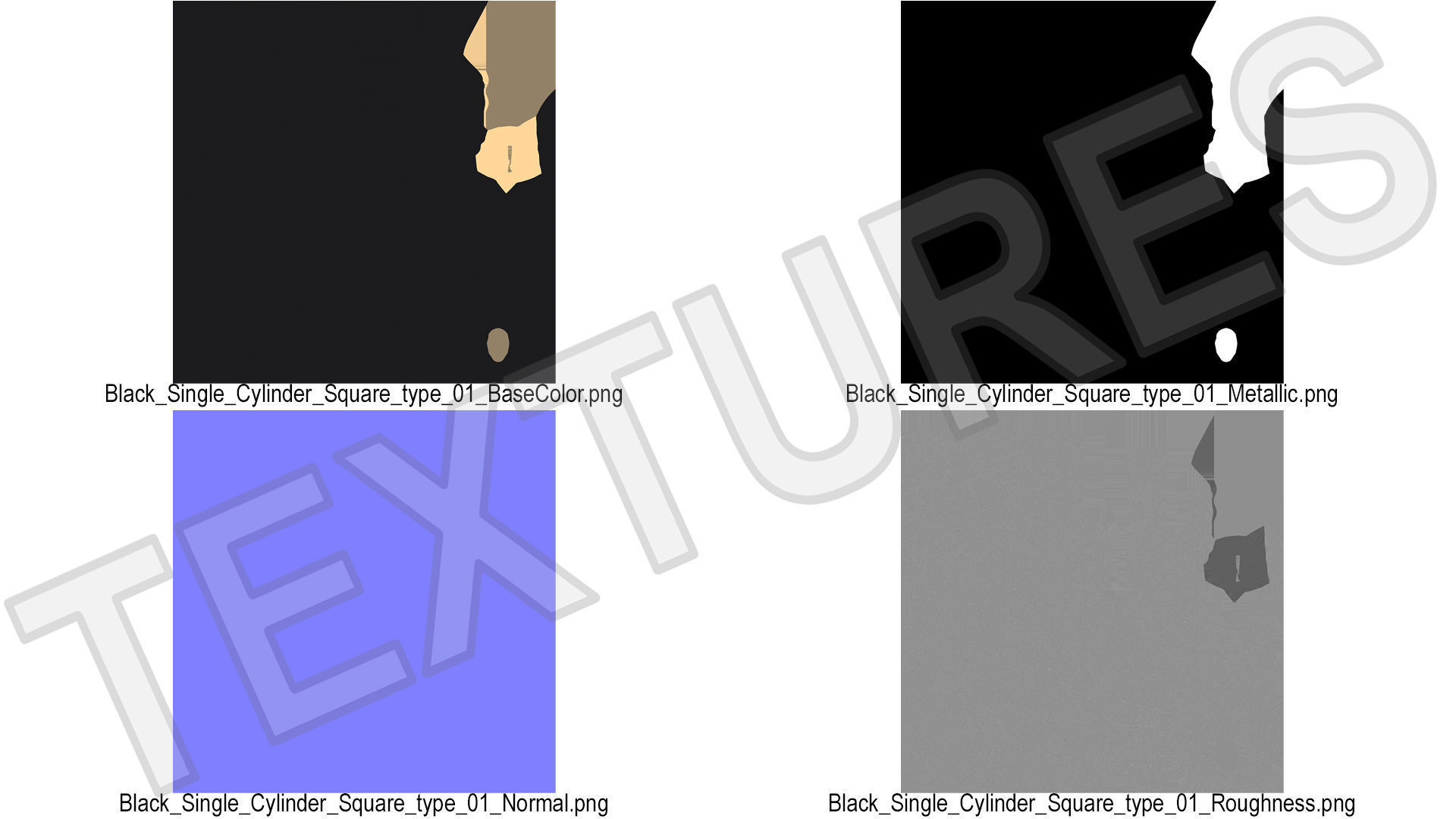 Tumalo Black Single Square Deadbolt 3D model_8