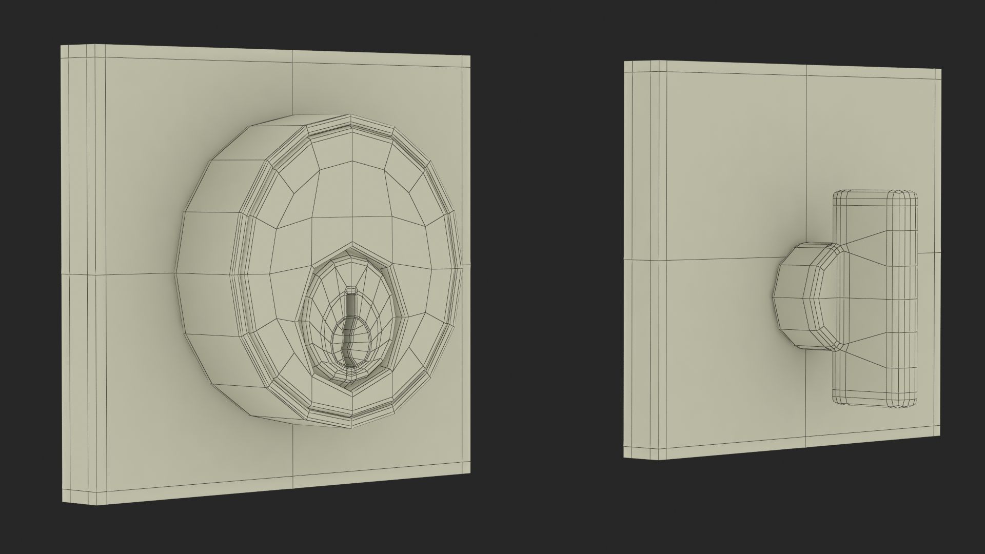 Tumalo Black Single Square Deadbolt 3D model_12