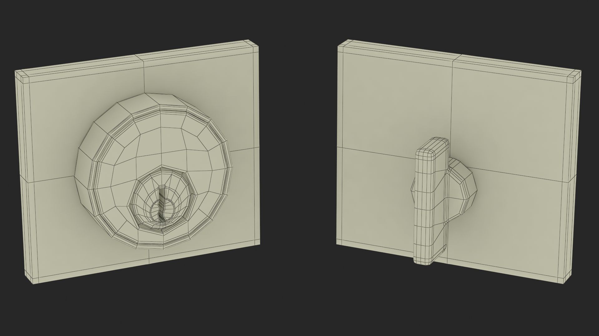 Tumalo Black Single Square Deadbolt 3D model_13