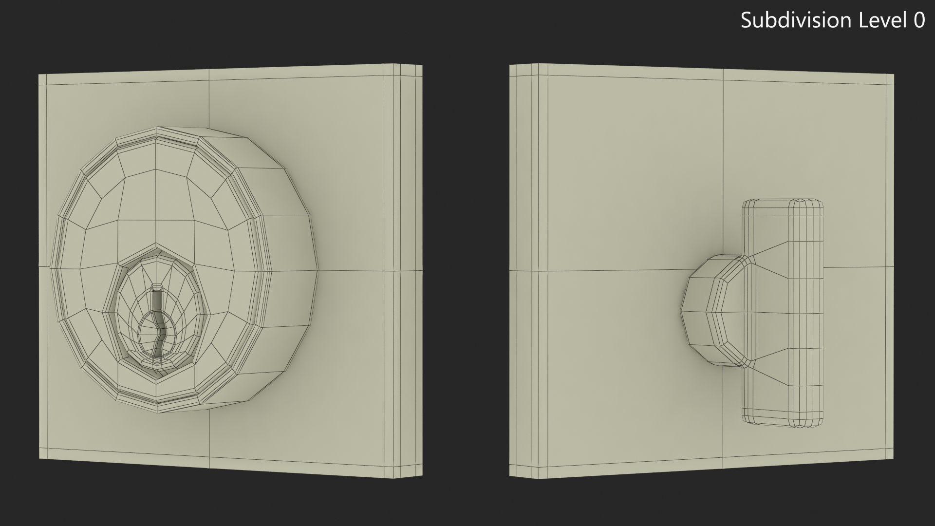 Tumalo Black Single Square Deadbolt 3D model_5