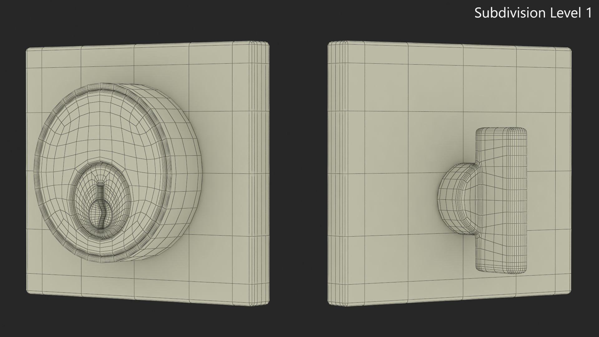 Tumalo Black Single Square Deadbolt 3D model_6