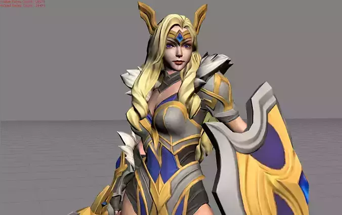 Freya Valkyrie  Low-poly 3D model