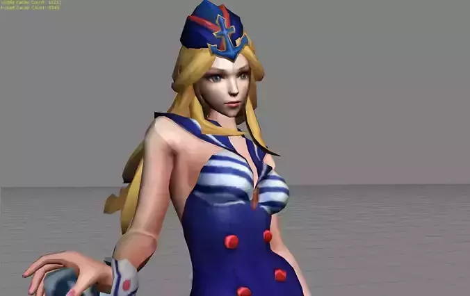 Freya Beach Sweetheart LOW Low-poly 3D model