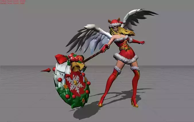 Freya Christmas Carnival Low-poly 3D model