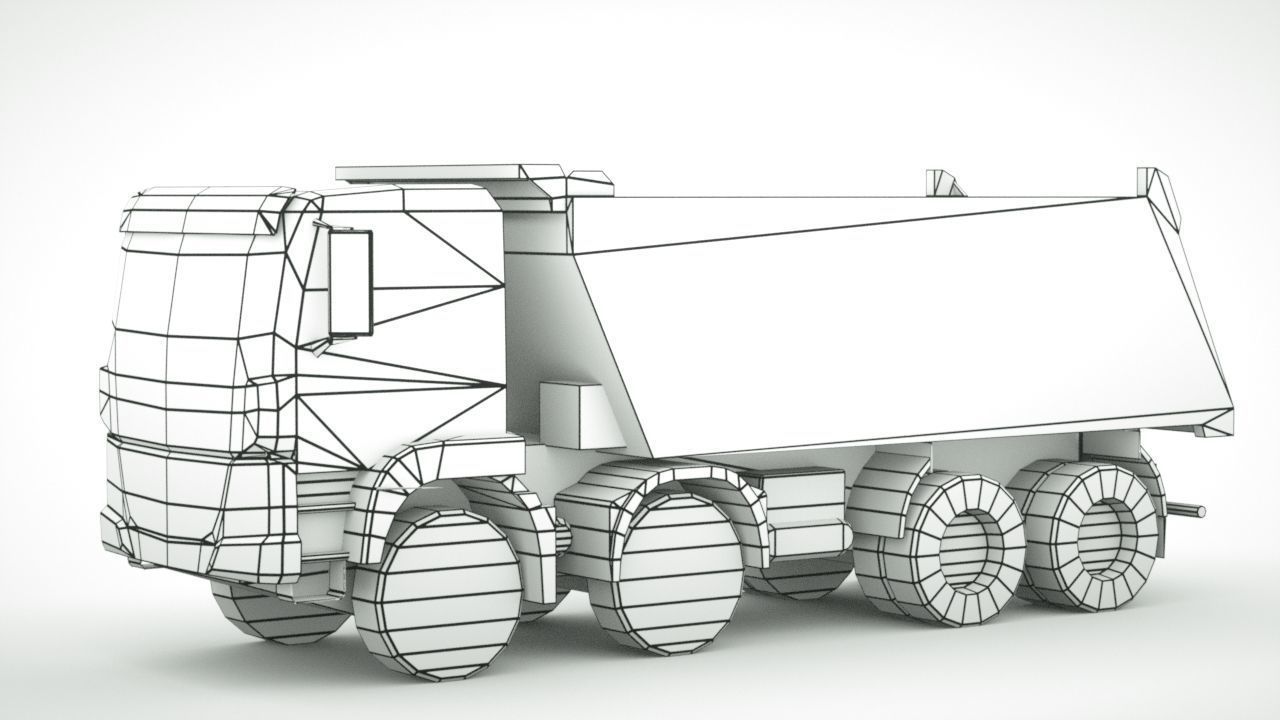 12 Low-Poly Trucks vol2 Low-poly 3D model_3