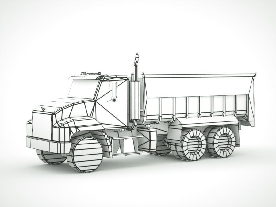 12 Low-Poly Trucks vol2 Low-poly 3D model_18