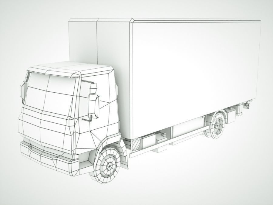 12 Low-Poly Trucks vol2 Low-poly 3D model_33