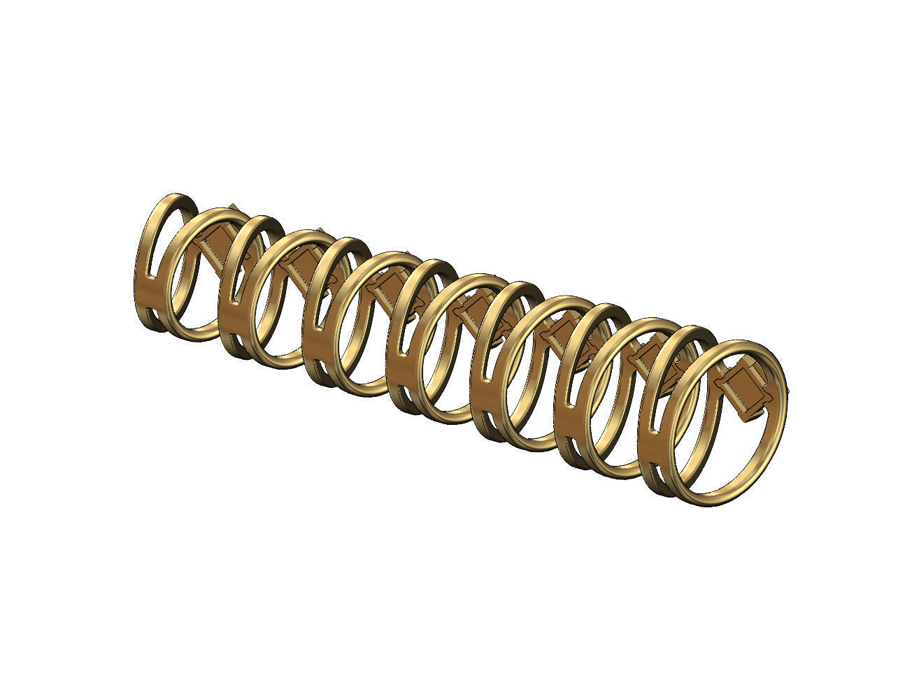 Diamond square bezel cluster open wide band US sizes 6to12 3D print model_3